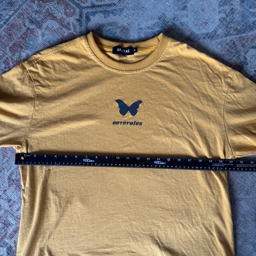 Y2K Neverules Butterfly Graphic T Shirt Black Medium Streetwear Emo - Picture 8 of 12